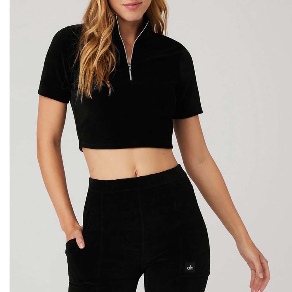 Alo yoga micro corduroy polo